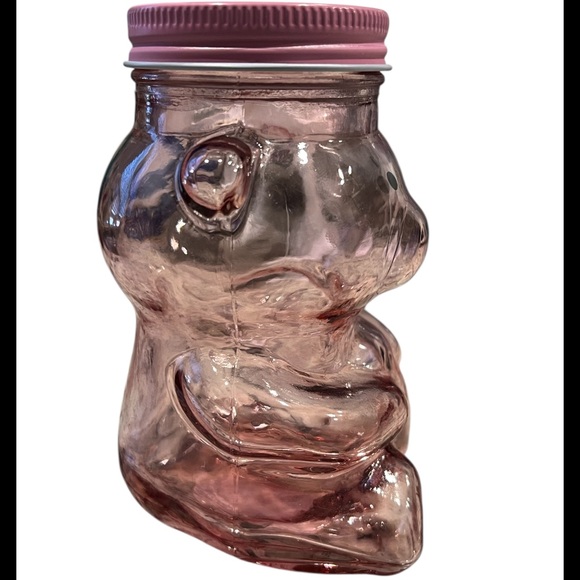 Pink Glass Bear Jar - Picture 4 of 5